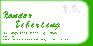 nandor deberling business card